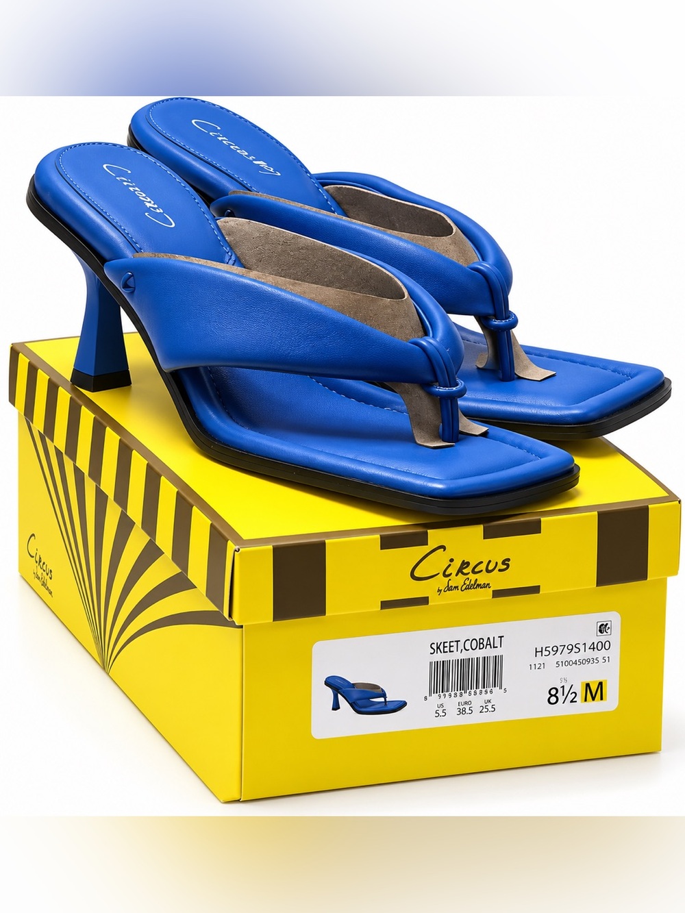 Circus by Sam Edelman “Skeet” Cobalt Blue Heeled Thong Sandals – 8.5M